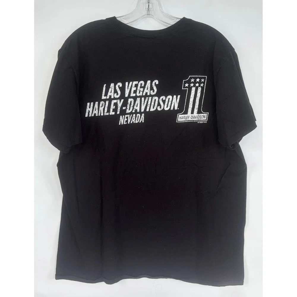 Harley-Davidson Las Vegas Nevada T-Shirt Mens XL Black Red Snake Graphic Tee - Picture 2 of 5